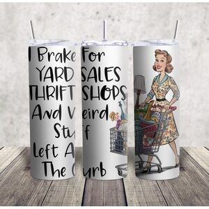 Hand Crafted Retro Style Tumblers - Black and White